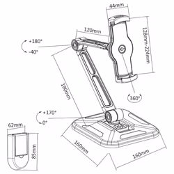 InLine 23154A support Support passif Tablette / UMPC Noir