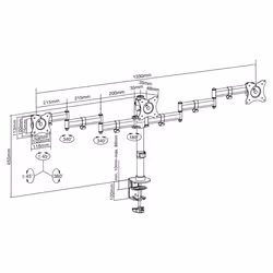InLine 23104B support d'écran plat pour bureau 13"