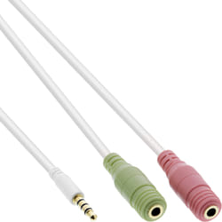 InLine 99301W câble audio 1 m 3,5mm 2 x 3.5mm Blanc