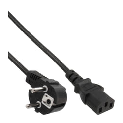 InLine 16651M câble électrique Noir 0,5 m Coupleur C13 CEE7/7