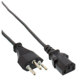 InLine 16651R câble électrique Noir 1 m Prise d'alimentation type J Coupleur C13