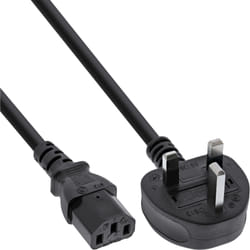 InLine 16655E câble électrique Noir 5 m BS 1363 Coupleur C13