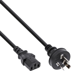 InLine 16650F câble électrique Noir 0,5 m Prise d'alimentation type I Coupleur C13