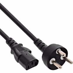 InLine 16653K, 3 m, Prise d'alimentation type K, Coupleur C13, 250 V, 10 A