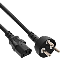 InLine 16653K câble électrique Noir 3 m Prise d'alimentation type K Coupleur C13