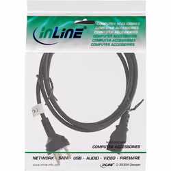 InLine 16653K câble électrique Noir 3 m Prise d'alimentation type K Coupleur C13
