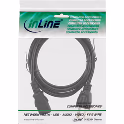 InLine 16651U câble électrique Noir 1 m Coupleur C13 NEMA 1-15P