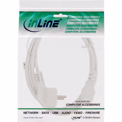 InLine 16650W câble électrique Blanc 0,5 m CEE7/7 Coupleur C13