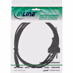 InLine 16654X câble électrique Noir 0,5 m CEE7/16 Coupleur C7