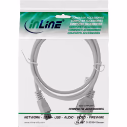InLine 16656R câble électrique Gris 0,5 m CEE7/7 Coupleur C5