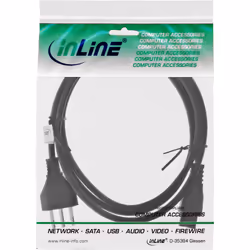 InLine 16656S câble électrique Noir 2 m Prise d'alimentation type L