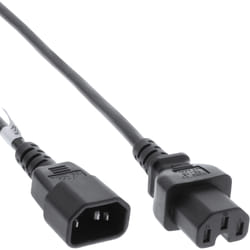 InLine 16811A câble électrique Noir 1 m Coupleur C14 Coupleur C15