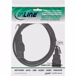 InLine 16811A câble électrique Noir 1 m Coupleur C14 Coupleur C15