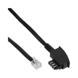 InLine 18801B câble de téléphone 1 m Noir