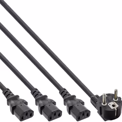 InLine 16657H, 3 m, CEE7/7, 3 x coupleur c13