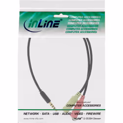 InLine 99302K câble audio 2 m 3,5mm 2 x 3.5mm Noir