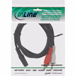 InLine 89940C câble audio 2 m 2 x RCA 3,5mm Noir