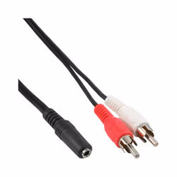 InLine 89940D, 2 x RCA, Mâle, 3,5mm, Femelle, 3 m, Noir