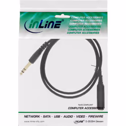InLine 99973 câble audio 3 m 6,35 mm Noir