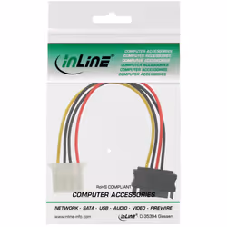InLine 29669A câble SATA 0,3 m SATA 15 broches Multicolore