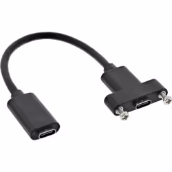 InLine 33441H, 0,2 m, USB C, USB C, USB 3.2 Gen 2 (3.1 Gen 2), Femelle/Femelle, Noir