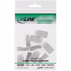 InLine 73098T connecteur de fils RJ-45 Transparent