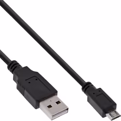 InLine S-31710, 1 m, USB A, Micro-USB B, USB 2.0, Noir