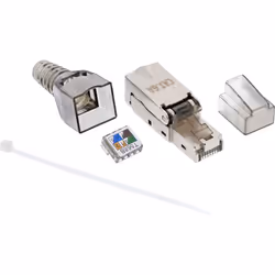 InLine 76204A, RJ45, Métallique, Transparent, Métal, Plastique, Cat6a, 1 pièce(s), Sac en polyéthylène
