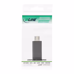 InLine 33302I changeur de genre de câble micro USB male USB C Noir