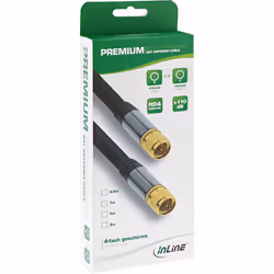 InLine 69110P câble coaxial 10 m Type F Noir