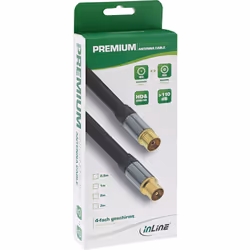InLine 69250P câble coaxial 0,5 m Type F Noir
