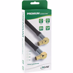 InLine 69210G câble coaxial 10 m Type F Noir