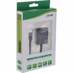 InLine 64102B câble vidéo et adaptateur 0,2 m USB Type-C DisplayPort Noir