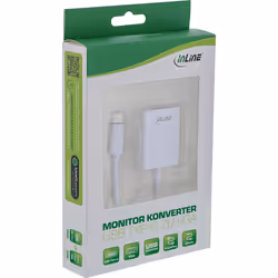 InLine 64104S câble vidéo et adaptateur 0,2 m USB Type-C VGA (D-Sub) Argent