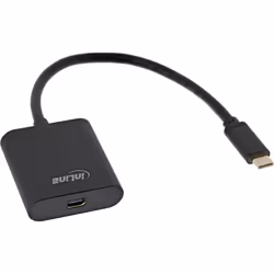 InLine 64105B, 0,2 m, USB Type-C, Mini DisplayPort, Mâle, Femelle, Droit