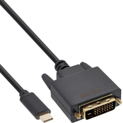 InLine 64131 câble vidéo et adaptateur 1 m USB Type-C DVI-D Noir