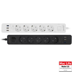 InLine 16491T protection surtension Blanc 5 sortie(s) CA 220-250 V 1,5 m