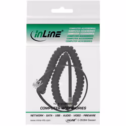 InLine 18895I câble de téléphone 4 m Noir