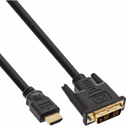 InLine 17658P, 0,3 m, HDMI Type A (Standard), DVI, Mâle, Mâle, Or