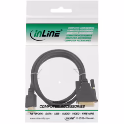 InLine 17658P câble vidéo et adaptateur 0,3 m HDMI Type A (Standard) DVI Noir