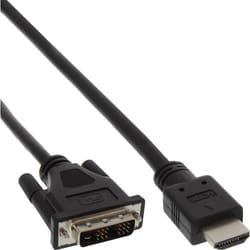 InLine 17658E câble vidéo et adaptateur 0,3 m HDMI Type A (Standard) DVI Noir