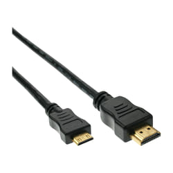 InLine 17456P câble HDMI 0,3 m HDMI Type A (Standard) HDMI Type C (Mini) Noir