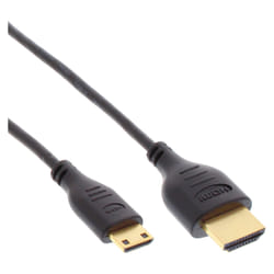 InLine 17533C câble HDMI 0,3 m HDMI Type A (Standard) HDMI Type C (Mini) Noir