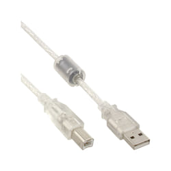 InLine 34503 câble USB 0,3 m USB 2.0 USB A USB B Transparent
