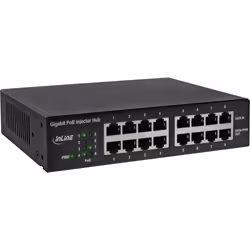 InLine 32308H, Gigabit Ethernet, 10,100,1000 Mbit/s, IEEE 802.3, IEEE 802.3ab, IEEE 802.3af, IEEE 802.3at, IEEE 802.3u, Noir, ...