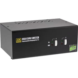 InLine 63642I commutateur écran, clavier et souris Noir
