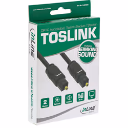 InLine S-89922 câble de fibre optique 2 m TOSLINK Noir