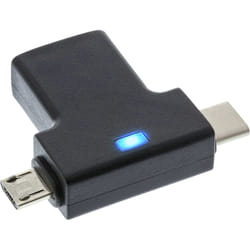 InLine 35804 changeur de genre de câble USB type C male / micro USB male USB Type C, Micro-USB Noir
