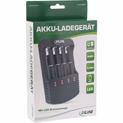 InLine 01287L chargeur de batterie Pile domestique Secteur, CC