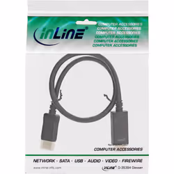 InLine 17184I câble vidéo et adaptateur 1,5 m HDMI Type A (Standard) DisplayPort Noir
